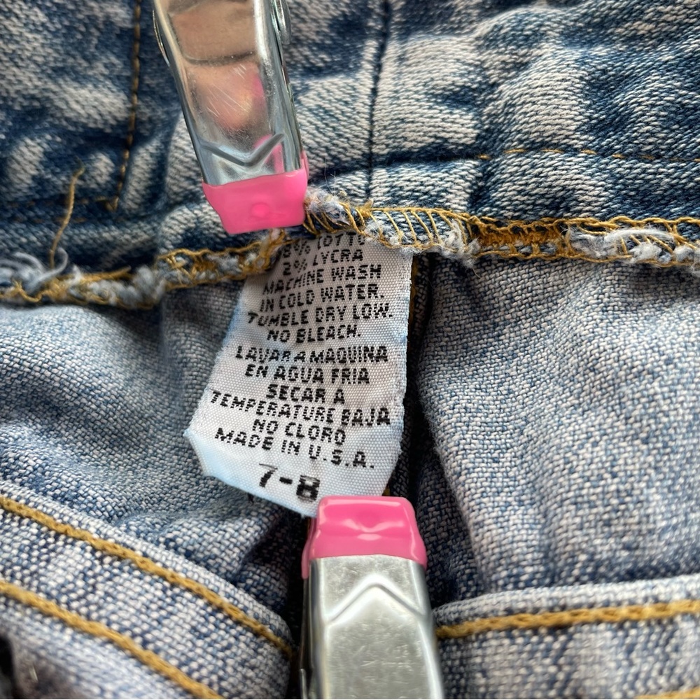 Watch LA | Vintage 80s 90s Curvy Acid-Washed Patchwork Cut-Out Skinny Jeans - Picture 17 of 17